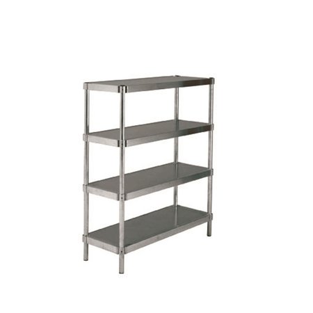 PRAIRIE VIEW INDUSTRIES N206048-4 Complete 4 Tier Shelving Units- 60 x 20 x 48 in. A206048-4